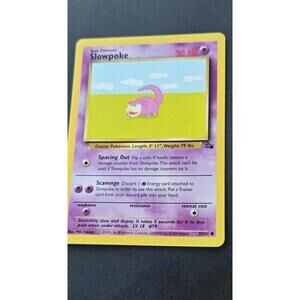 Pokemon Vintage Slowpoke Card Fossil Set #55/62 WotC 1999 HP